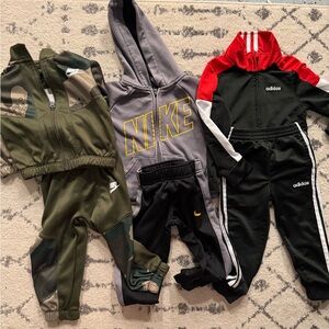 Nike and Adidas 2T Tracksuit Bundle